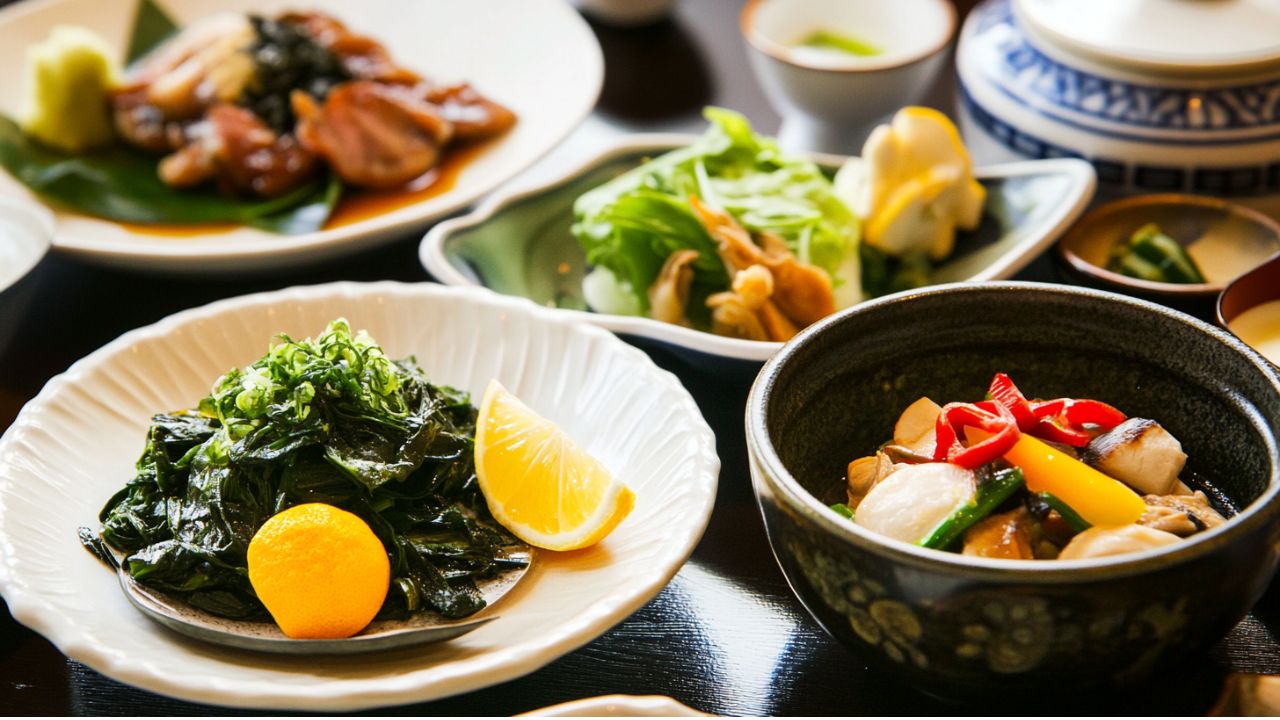 バランスの取れた和食の食卓。貧血予防のための食事管理の重要性を示すイメージ。