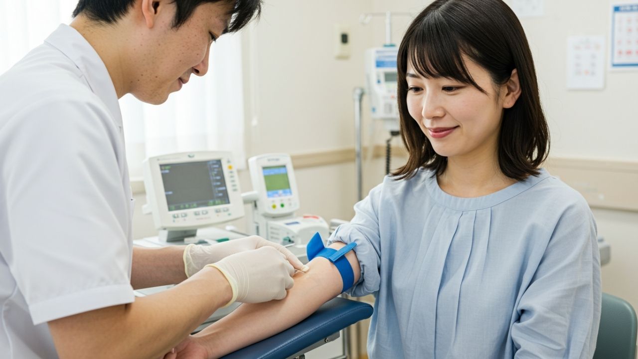 鉄分不足によるイライラや不調について医師に相談する女性。専門的な検査と診断の必要性を訴求する場面。