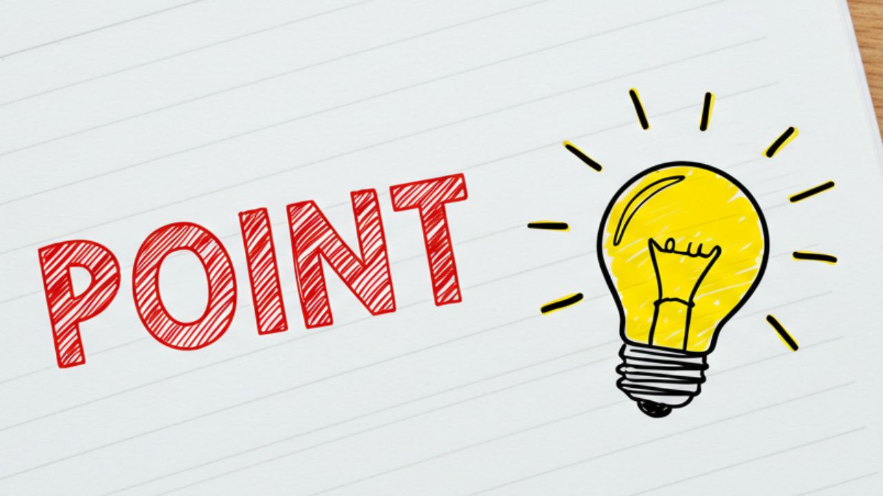 「POINT」の文字と光る電球のイラスト。貧血改善のために押さえておきたい食事や生活習慣の重要ポイントを示す。