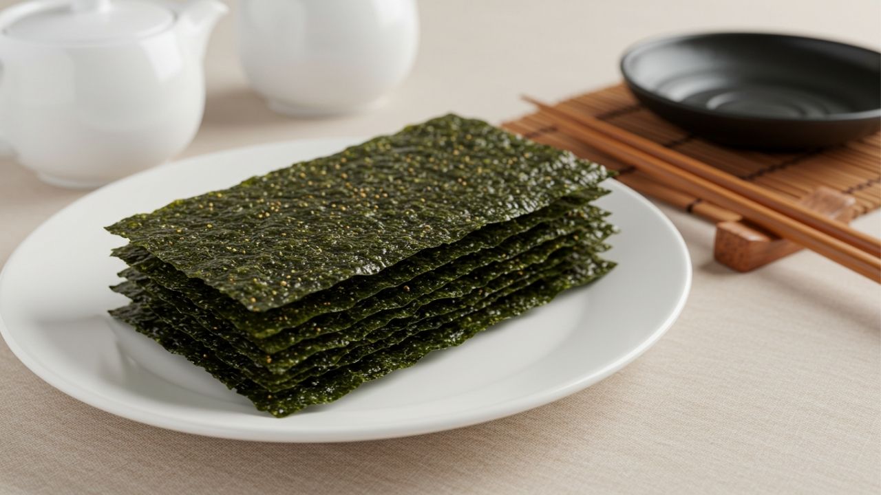 鉄分が豊富な海苔。おにぎりや味噌汁に加えて手軽に摂取可能