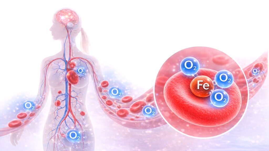 体内で鉄分が果たす役割:全身に酸素を運ぶヘモグロビンと赤血球の働き